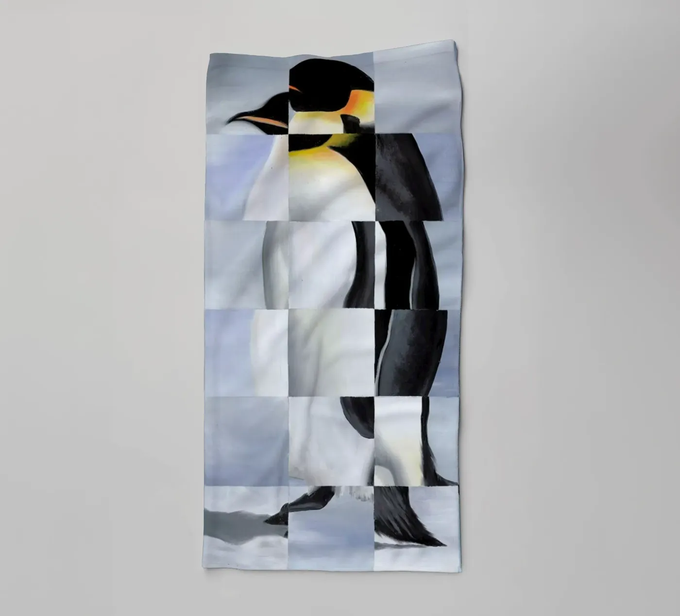 Penguin towel by Allison Chaplin
