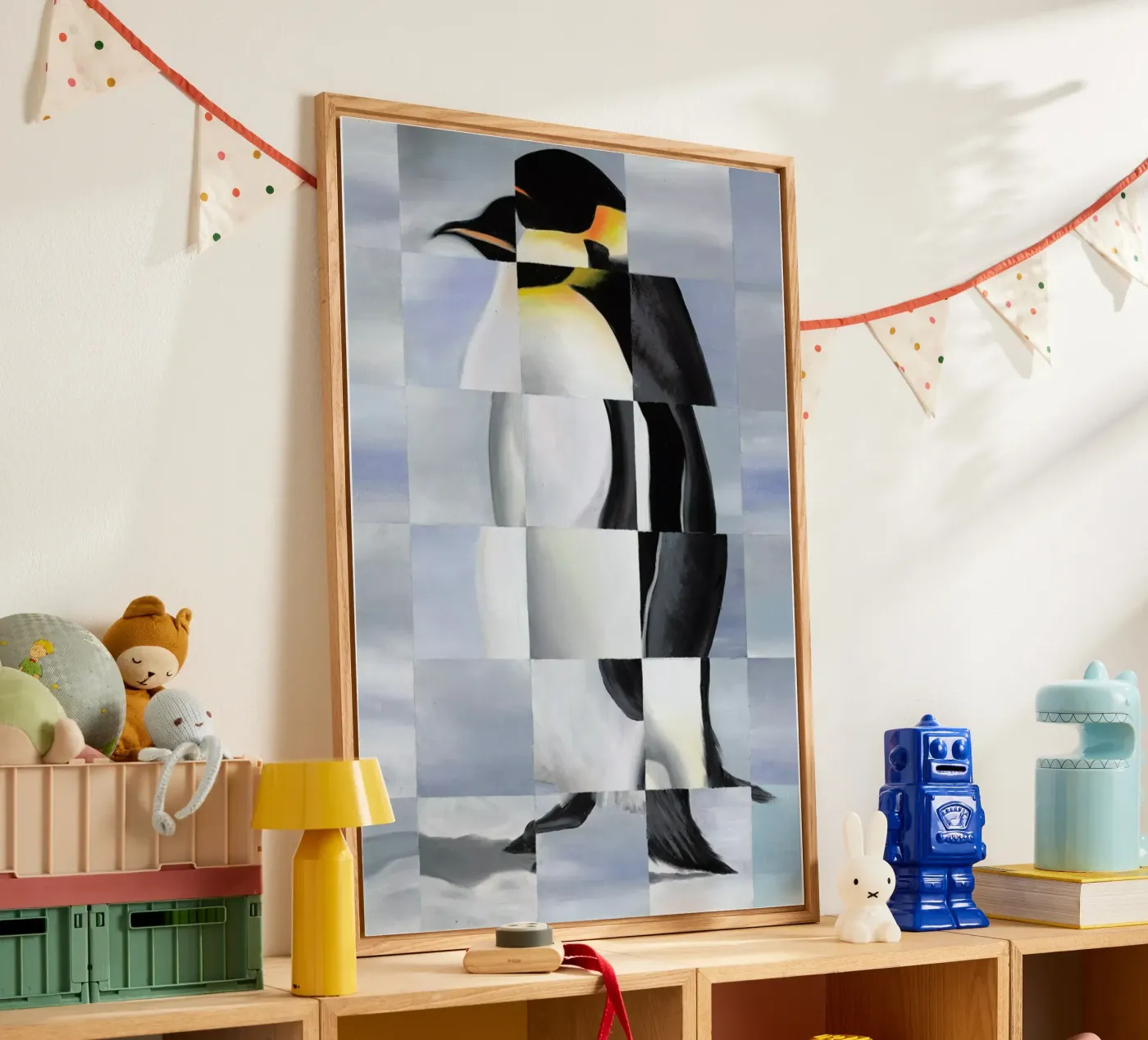 Penguin acrylic glass by Allison Chaplin