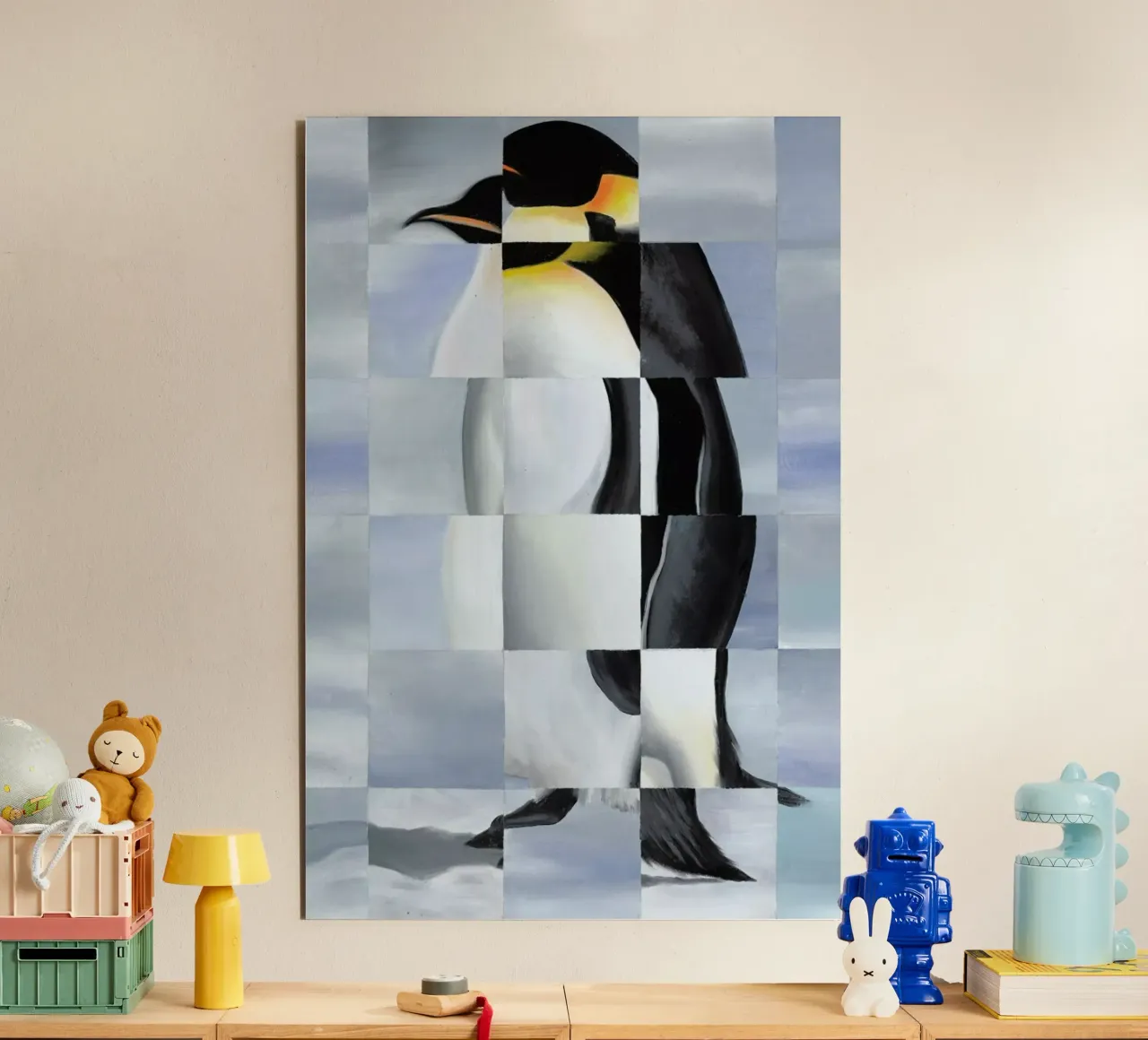 Penguin alluminio dibond da Allison Chaplin