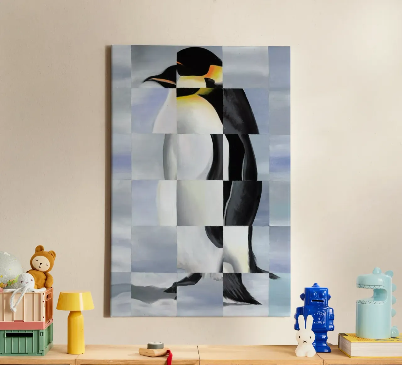 Penguin tela con Cornice a cassetta da Allison Chaplin