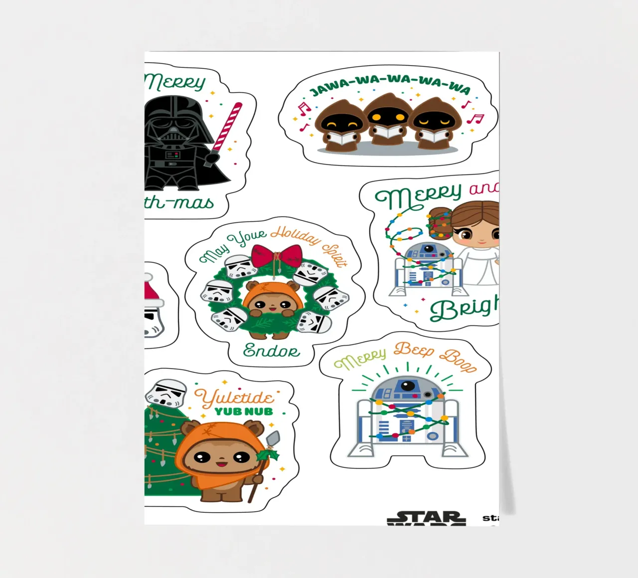 STAR WARS CHRISTMAS Stickerbogen von Star Wars - Sticker Shop