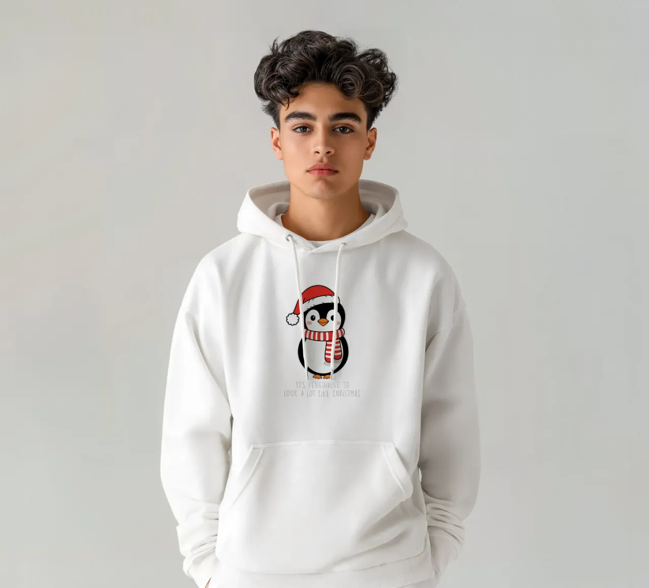 Its penguining to look alot like Christmas felpa con cappuccio da edsonramosart
