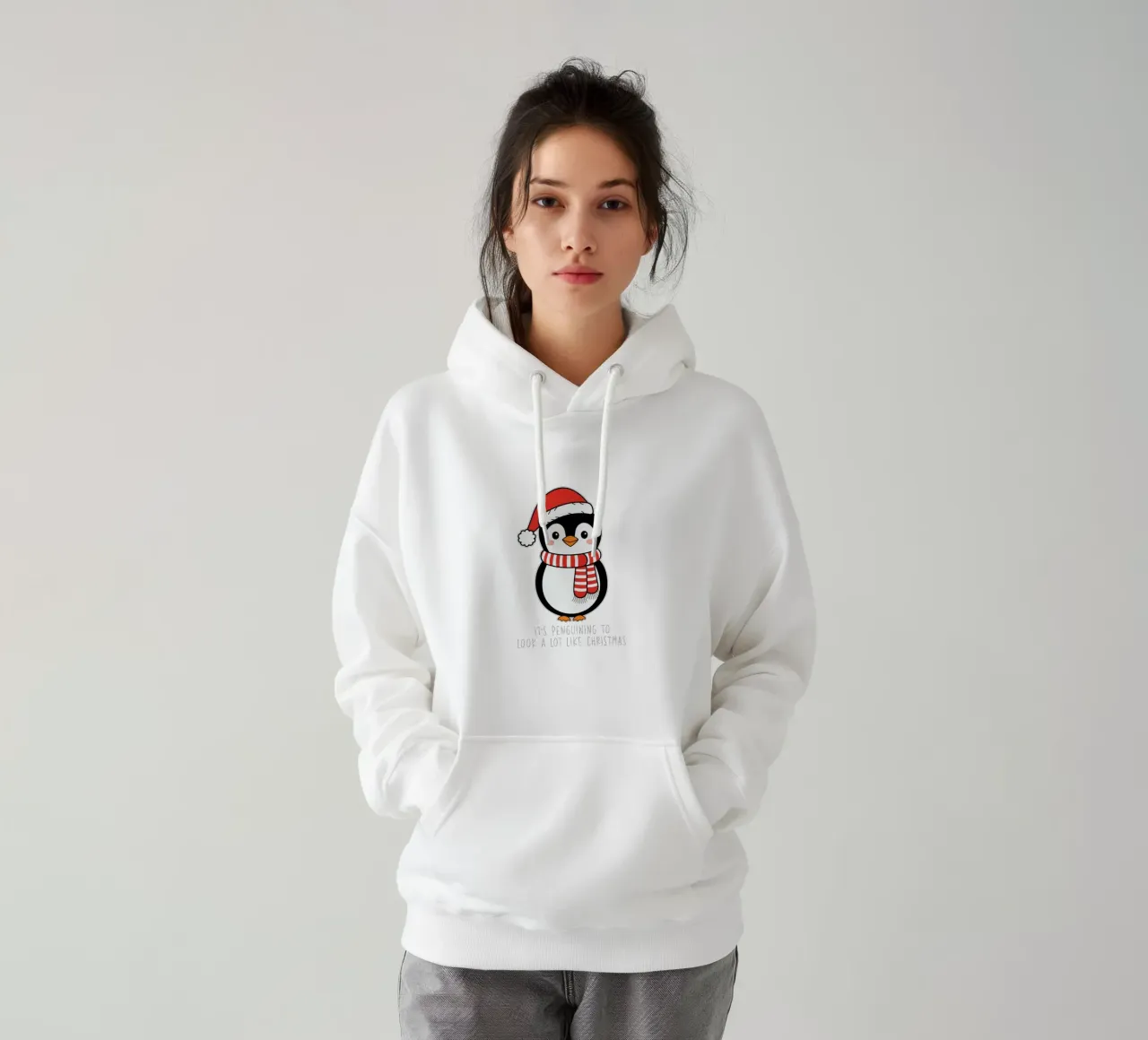 Its penguining to look alot like Christmas felpa con cappuccio da edsonramosart