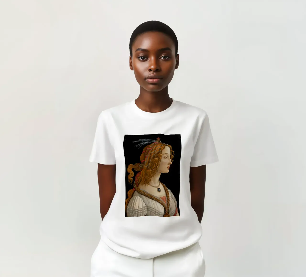 Botticelli - Portrait of Simonetta Vespucci as Nymph t-shirt da ARTOTHEK