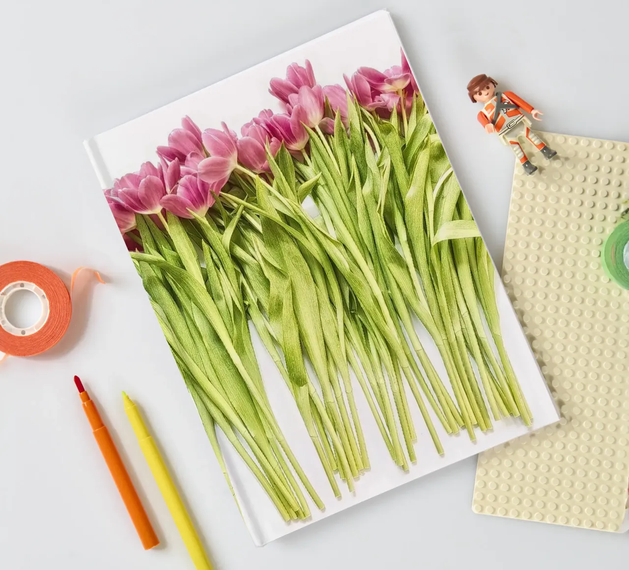 A Bouquet of Pink Tulips notebook by Curious Collections by Marielle Leenders