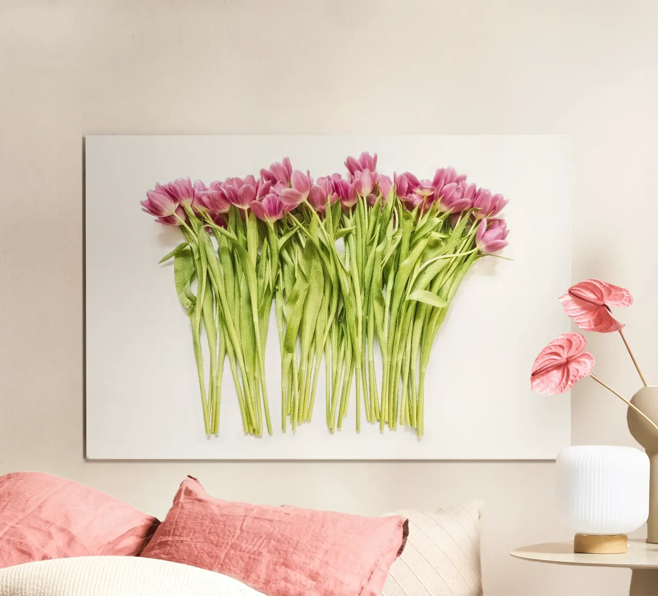A Bouquet of Pink Tulips hahnemühle by Curious Collections by Marielle Leenders