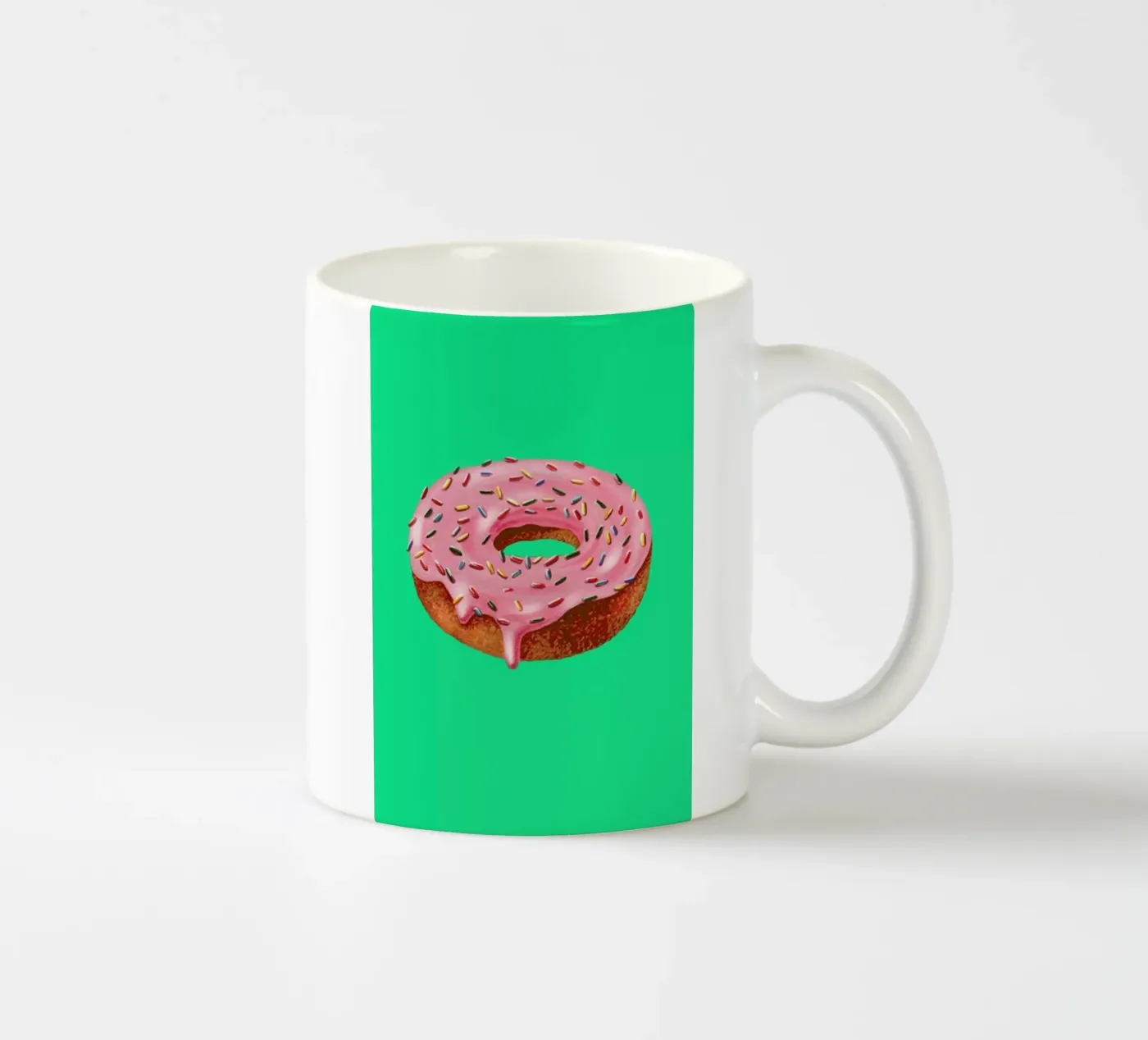 Donut ceramic mug by Maria Vdovichenko