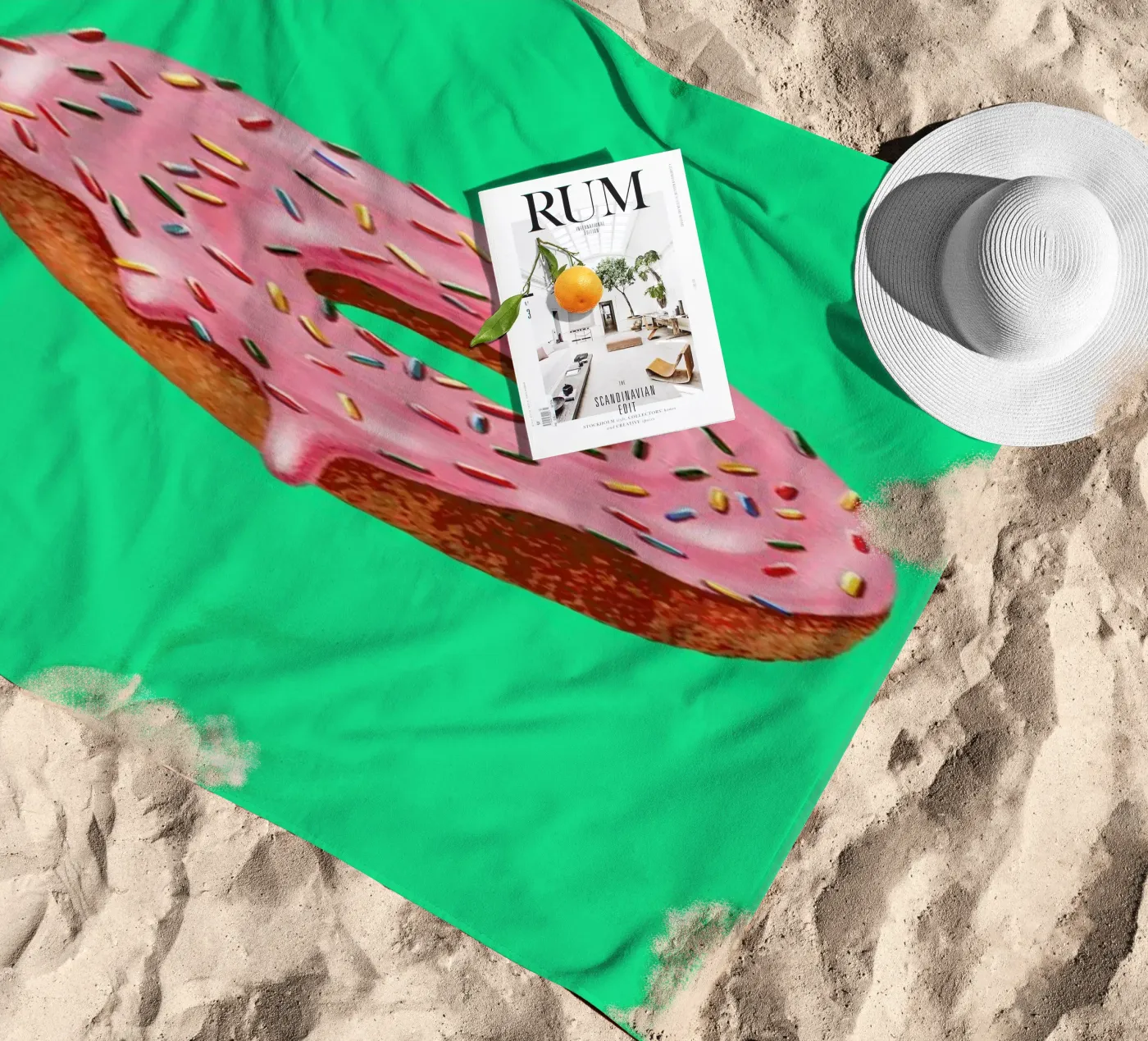 Donut Strandtuch von Maria Vdovichenko