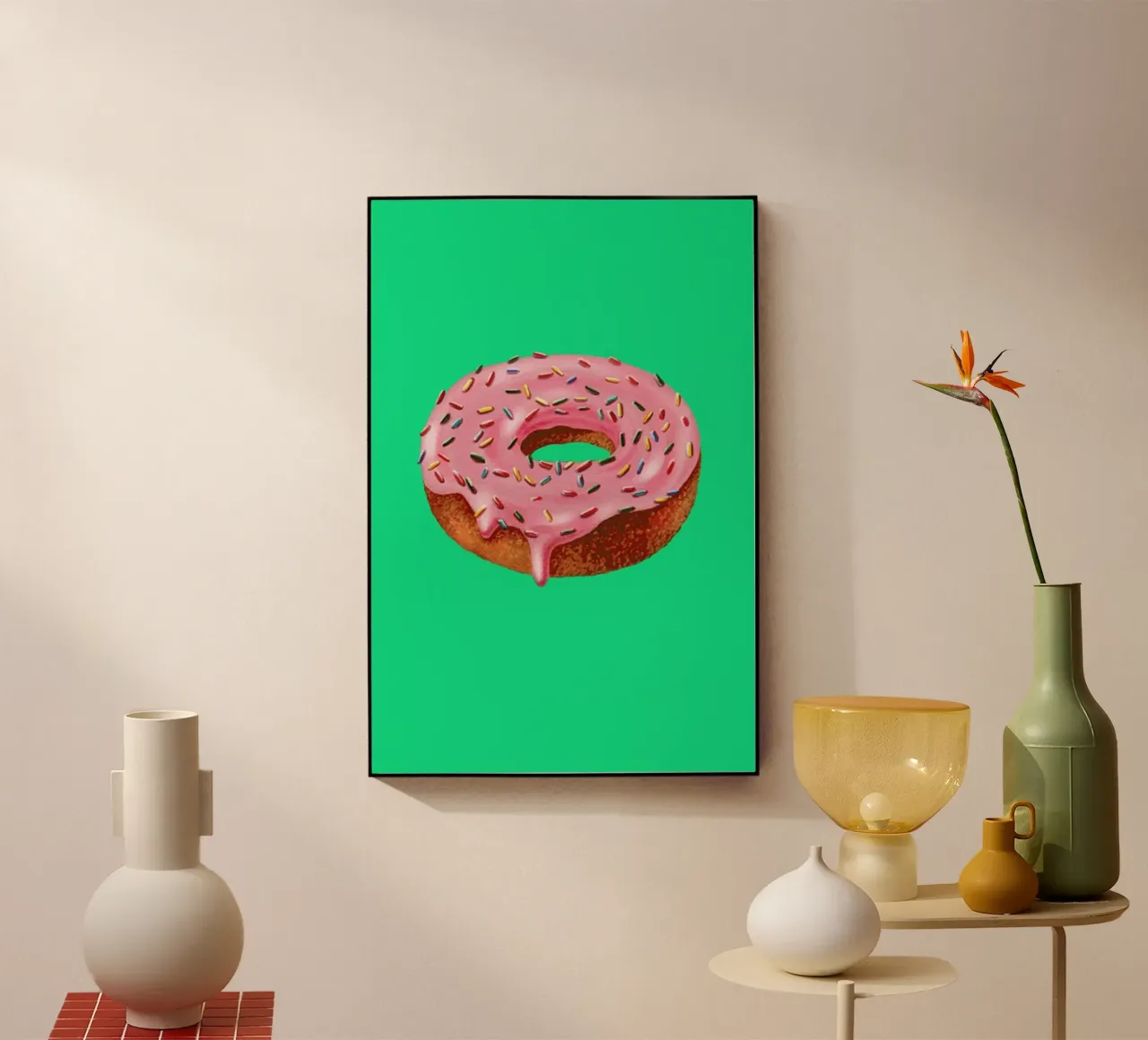 Donut acrylic glass by Maria Vdovichenko