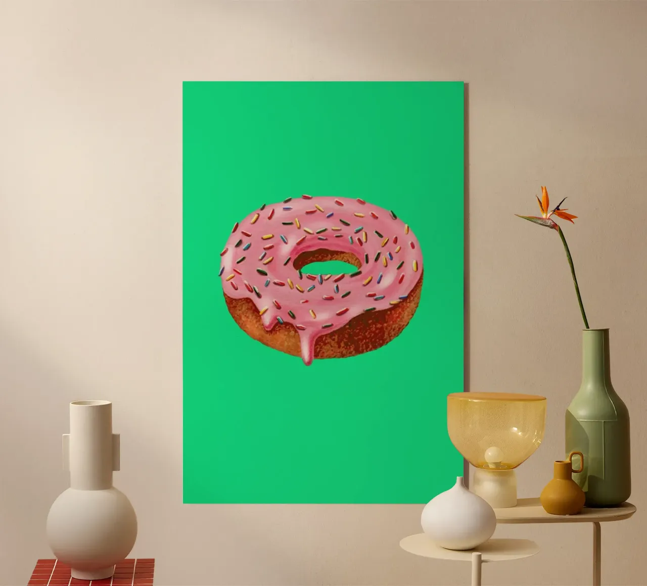 Donut acrylic glass by Maria Vdovichenko