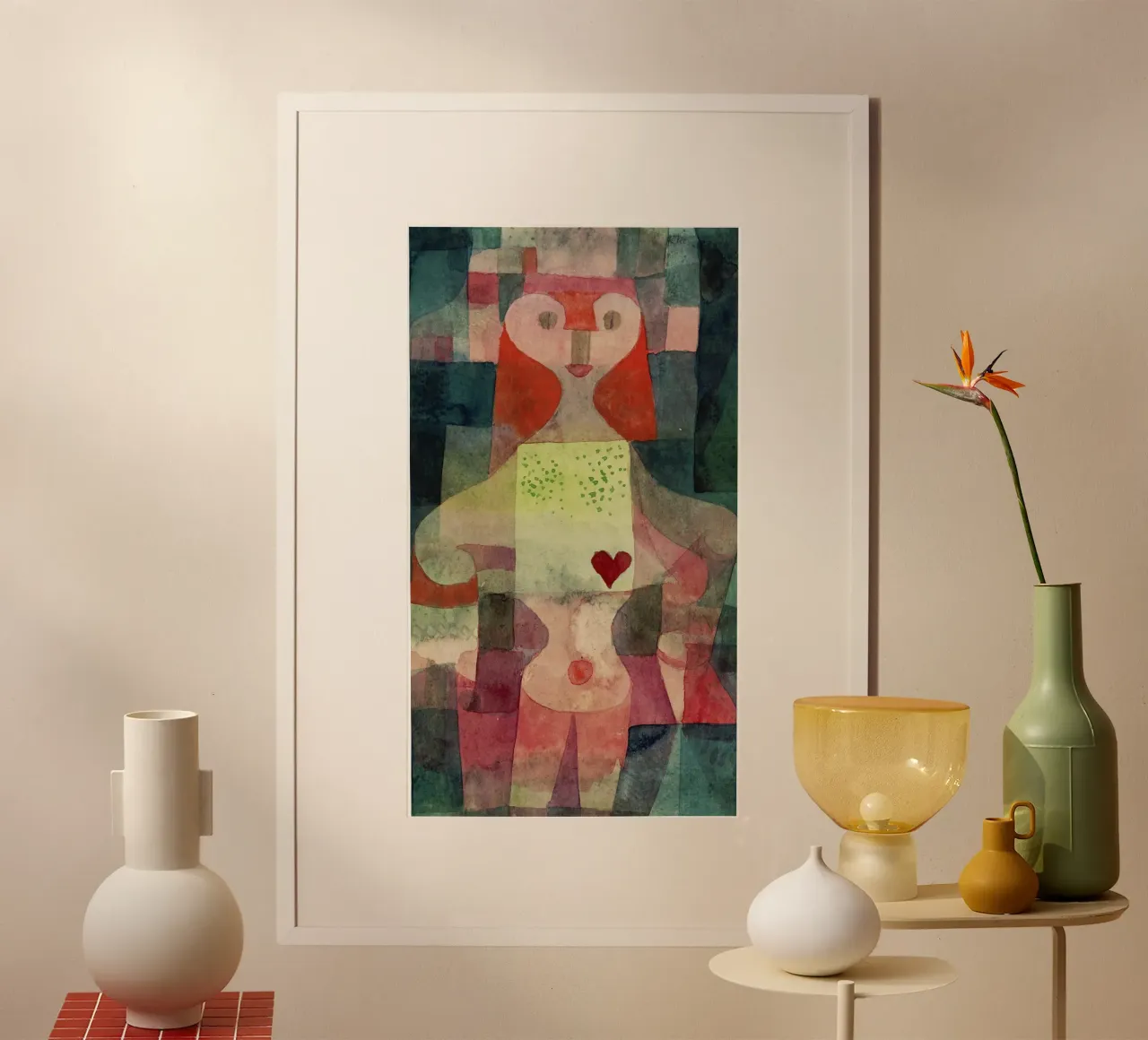 Paul Klee - Regina di cuori poster con telaio in alluminio da ARTOTHEK