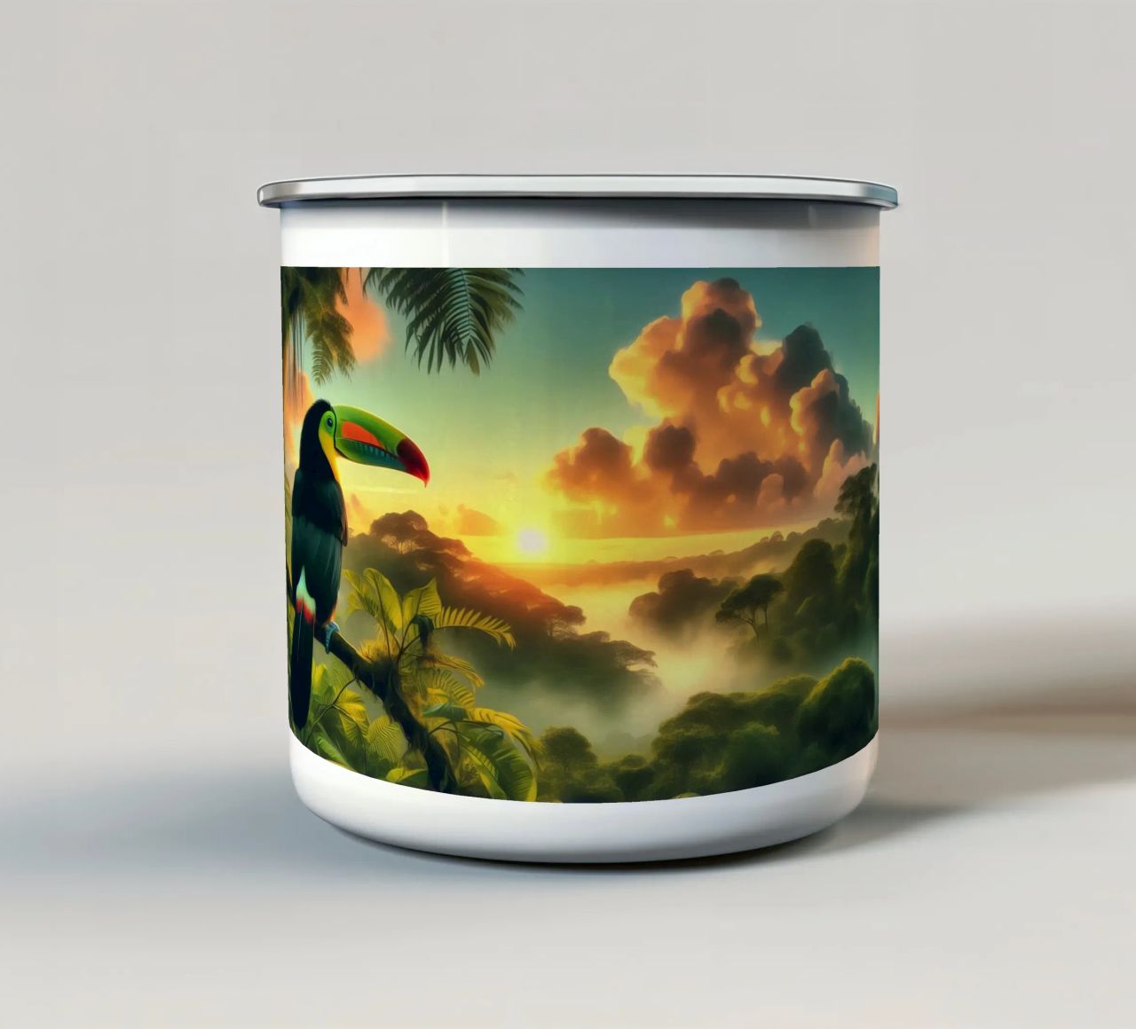 TOUCAN tazza in smalto da RUBIANT ART