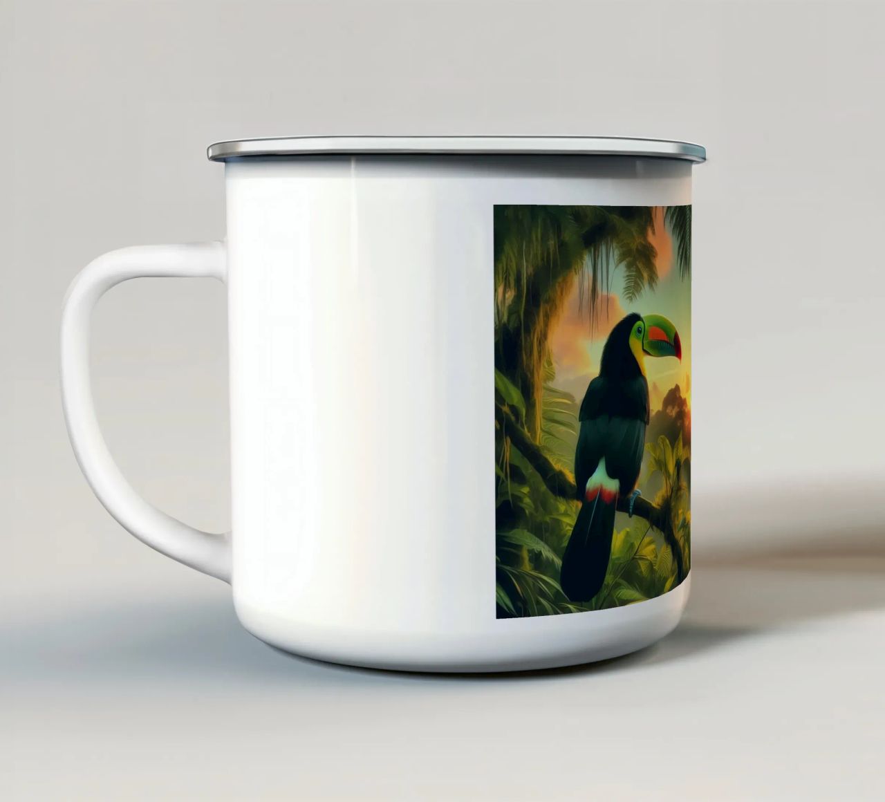 TOUCAN tazza in smalto da RUBIANT ART