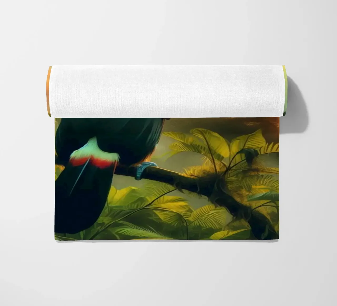 TOUCAN beach towel by RUBIANT ART