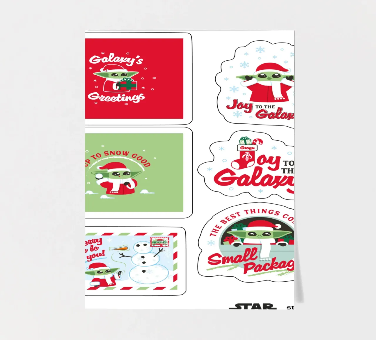 STAR WARS CHRISTMAS stickervel van Star Wars - Sticker Shop