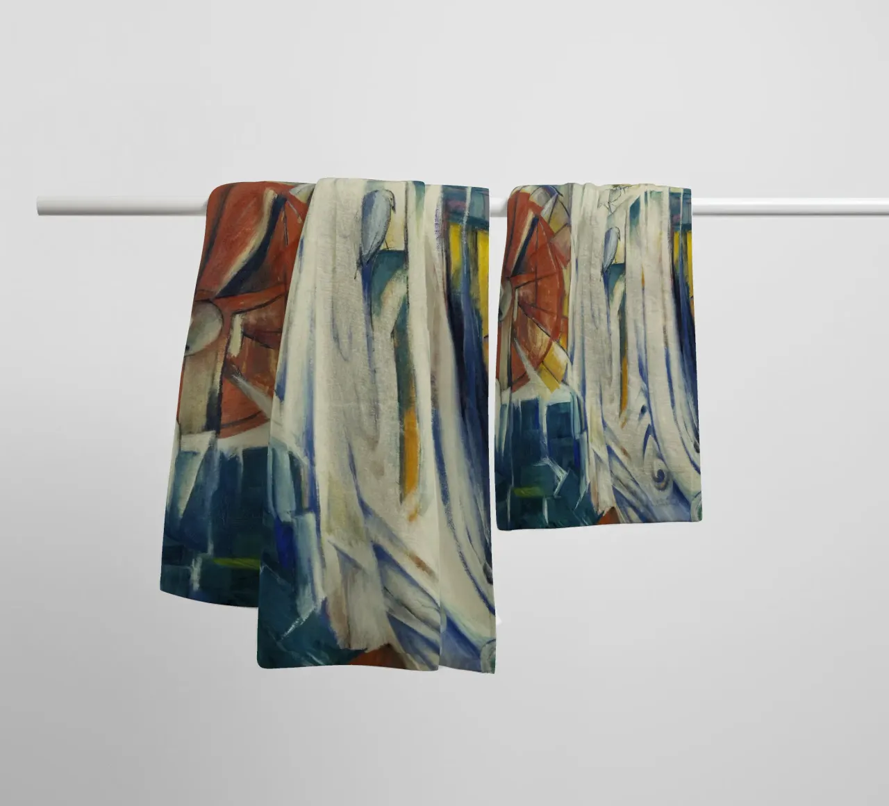 Franz Marc - Il mulino stregato asciugamano da bagno da ARTOTHEK