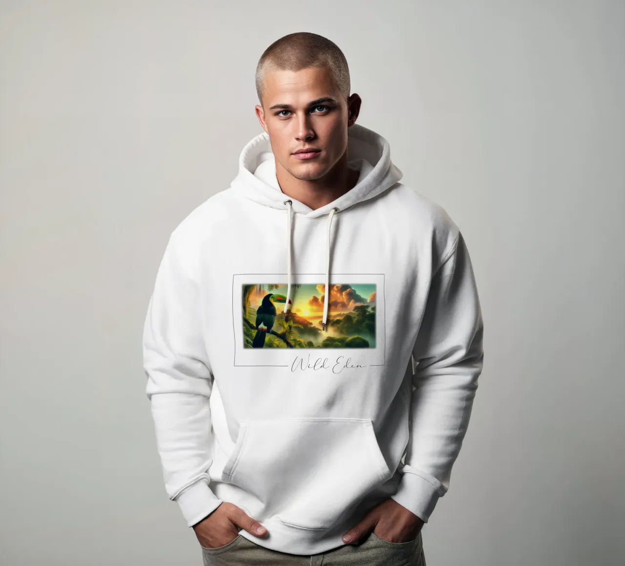 TOUCAN felpa con cappuccio da RUBIANT ART