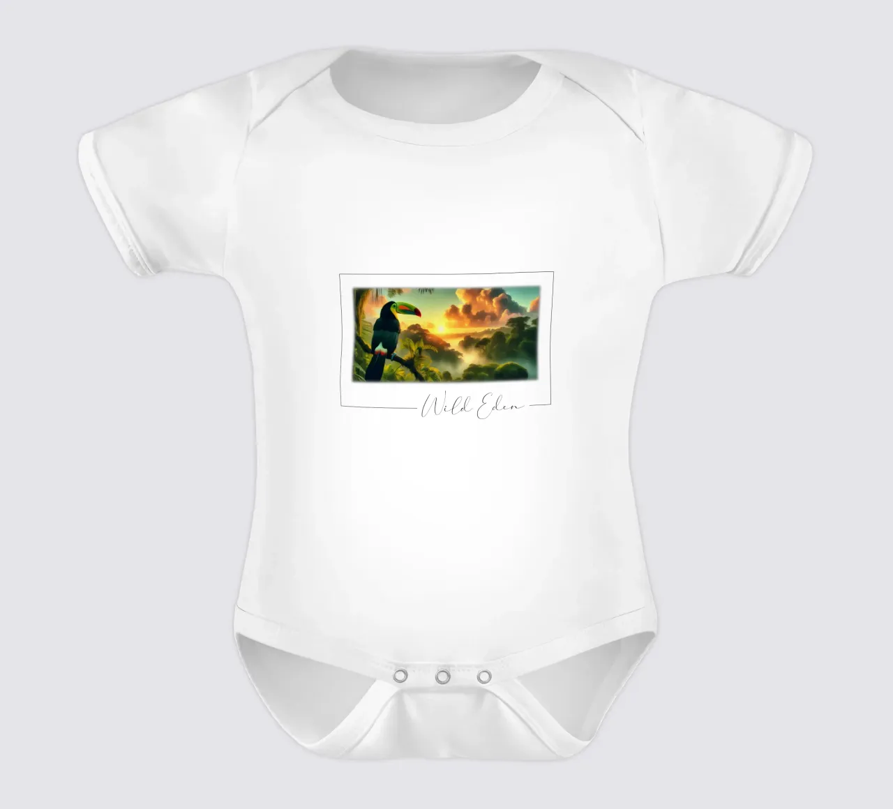 TOUCAN body neonato maniche corte da RUBIANT ART