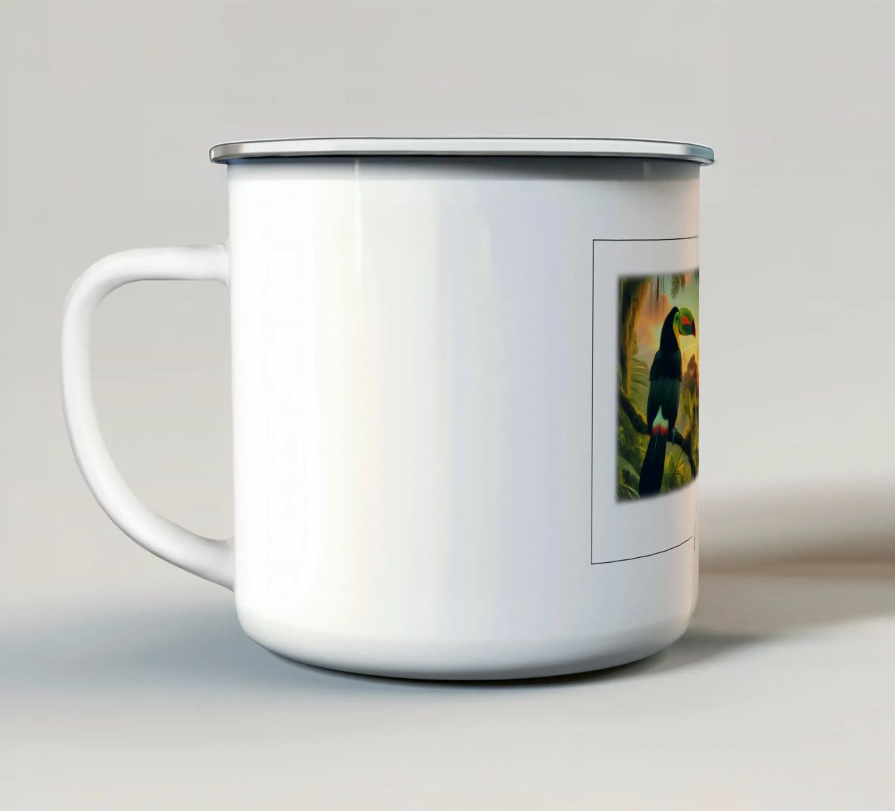 TOUCAN tazza in smalto da RUBIANT ART