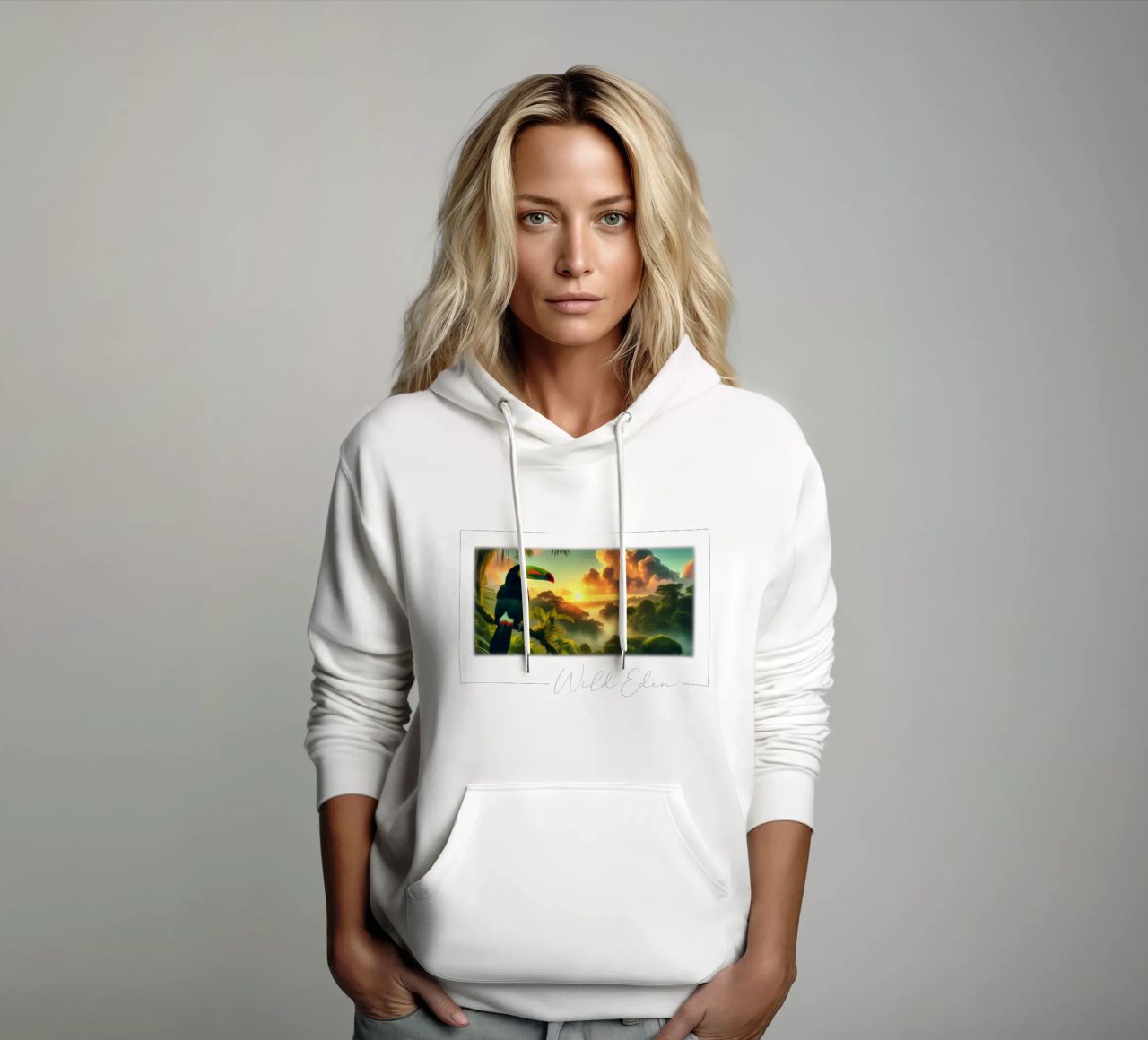 TOUCAN felpa con cappuccio da RUBIANT ART