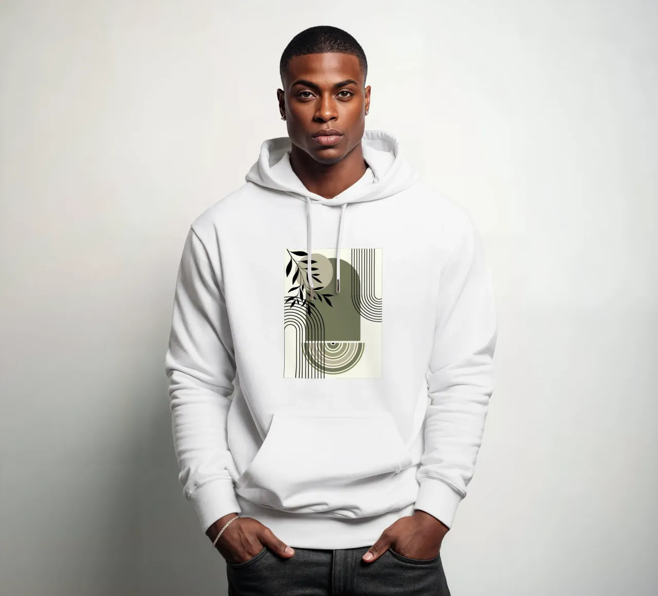 Curved lines felpa con cappuccio da LisaArtes