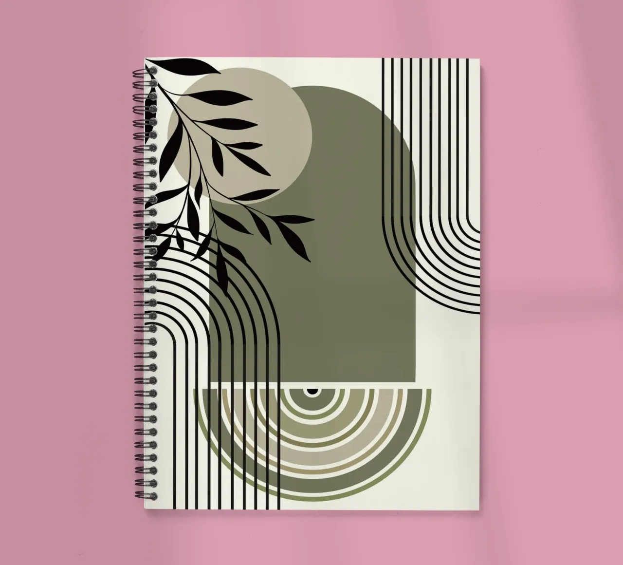 Curved lines spiral notebook by LisaArtes