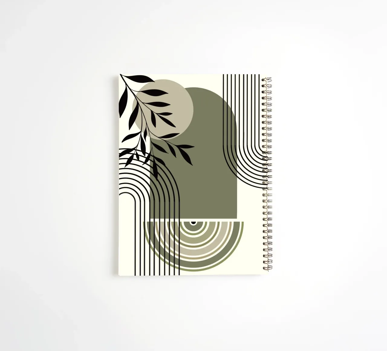 Curved lines spiral notebook by LisaArtes