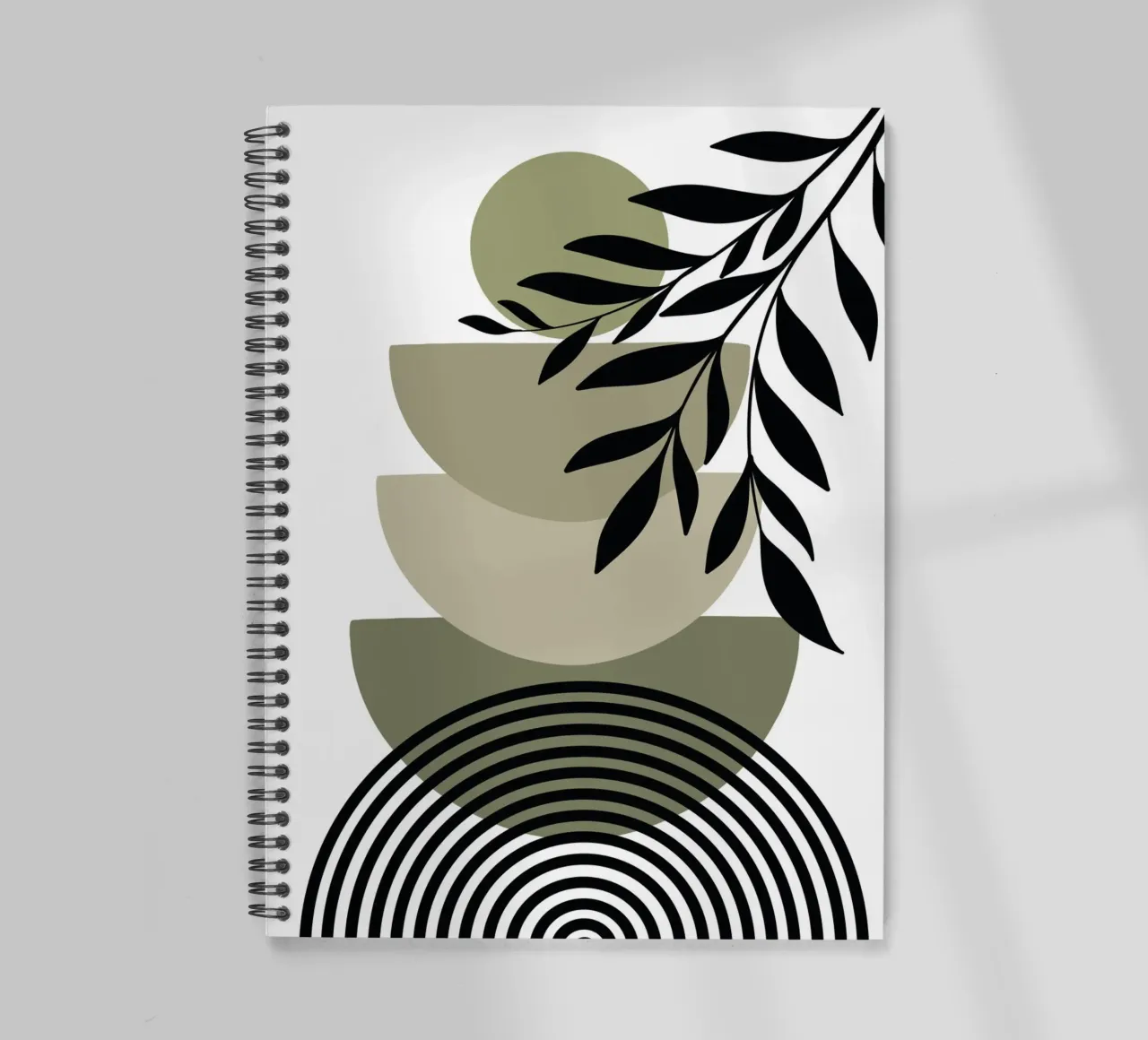 Three semicircles and win spiral notebook by LisaArtes
