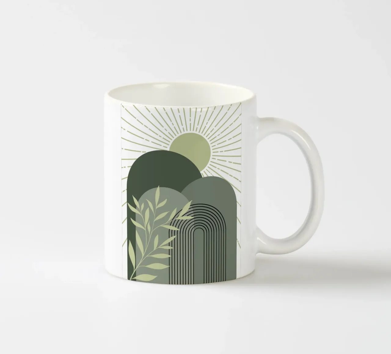 Mountains and sunbeams tazza in ceramica da LisaArtes