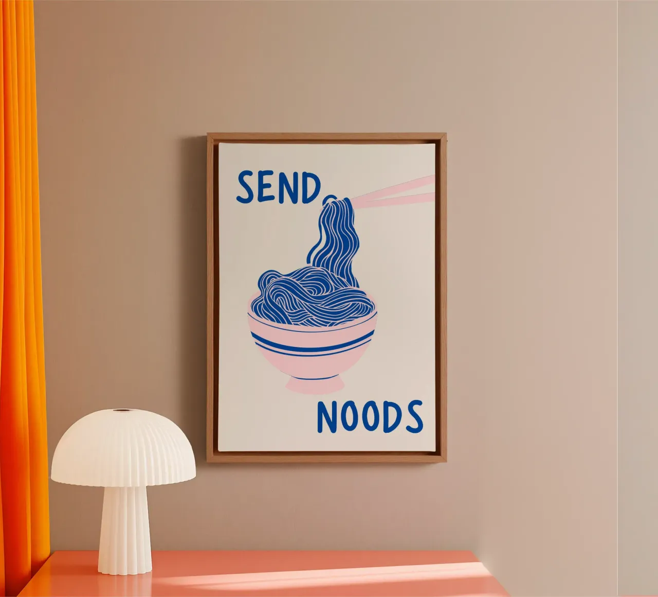 Send Noods canvas met Baklijst van pdigitalprints