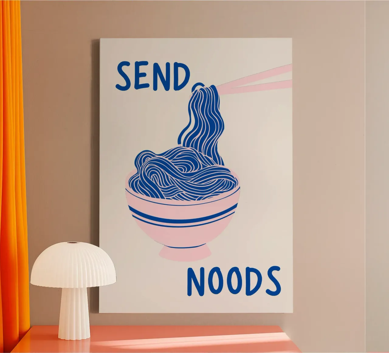 Send Noods canvas met Baklijst van pdigitalprints