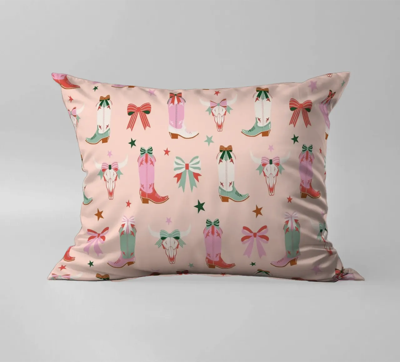 Girly Yee Haw decorative cushion by cafelab