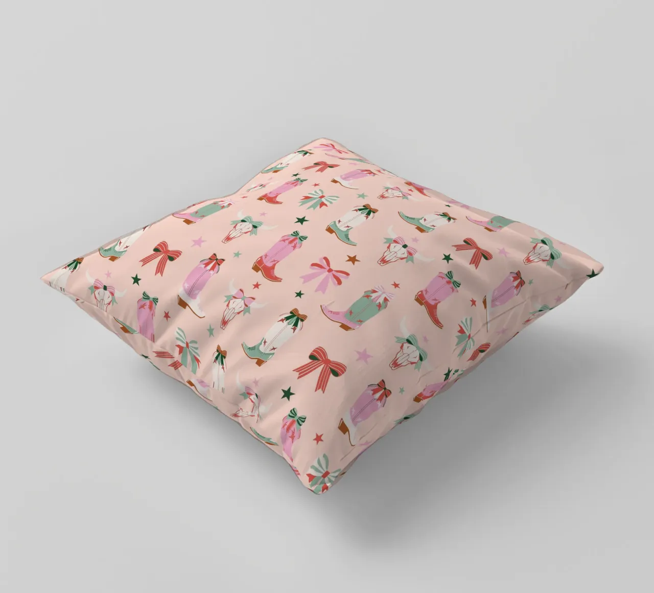 Girly Yee Haw decorative cushion by cafelab