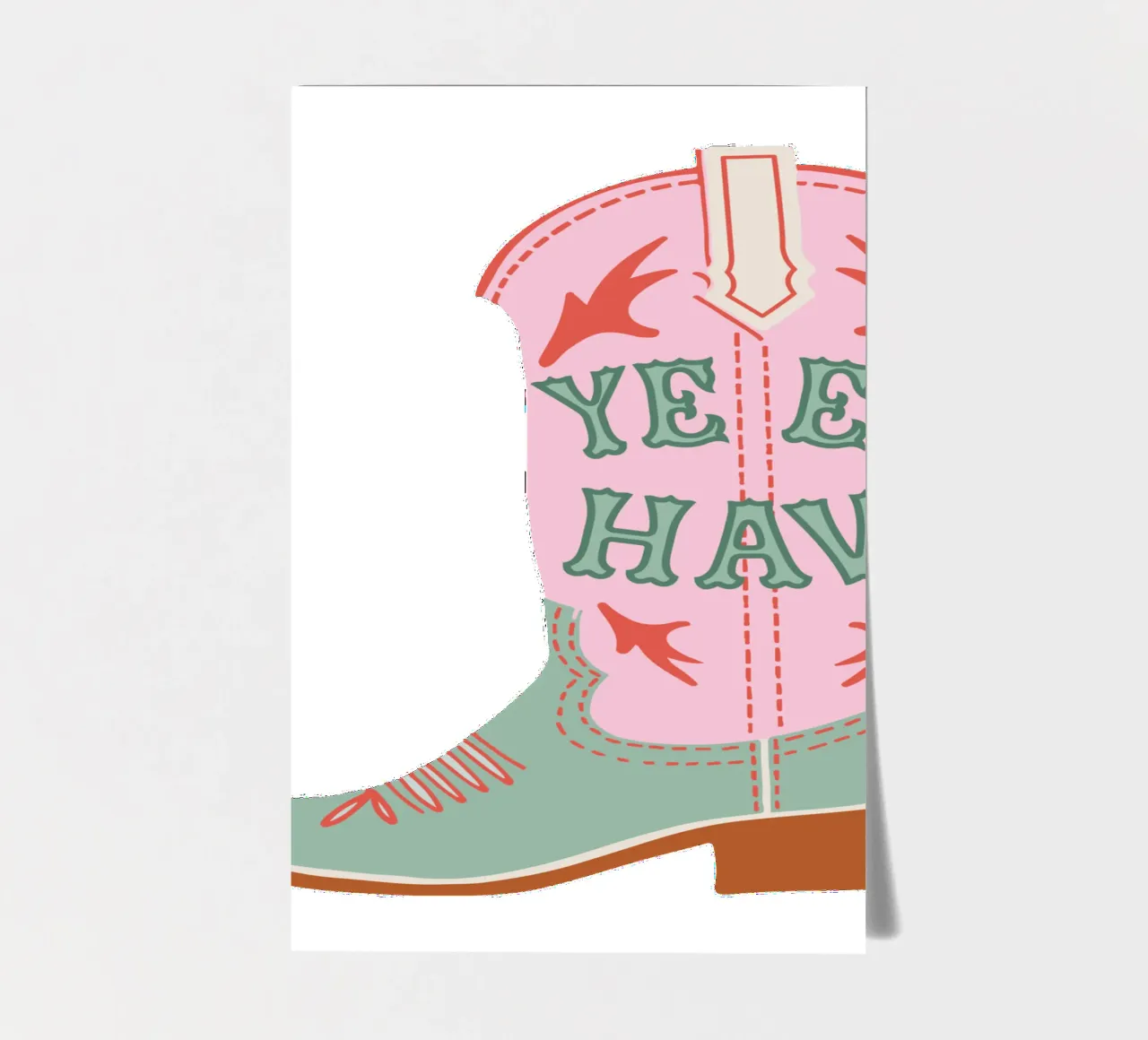 Girly Yee Haw sticker sheet by cafelab