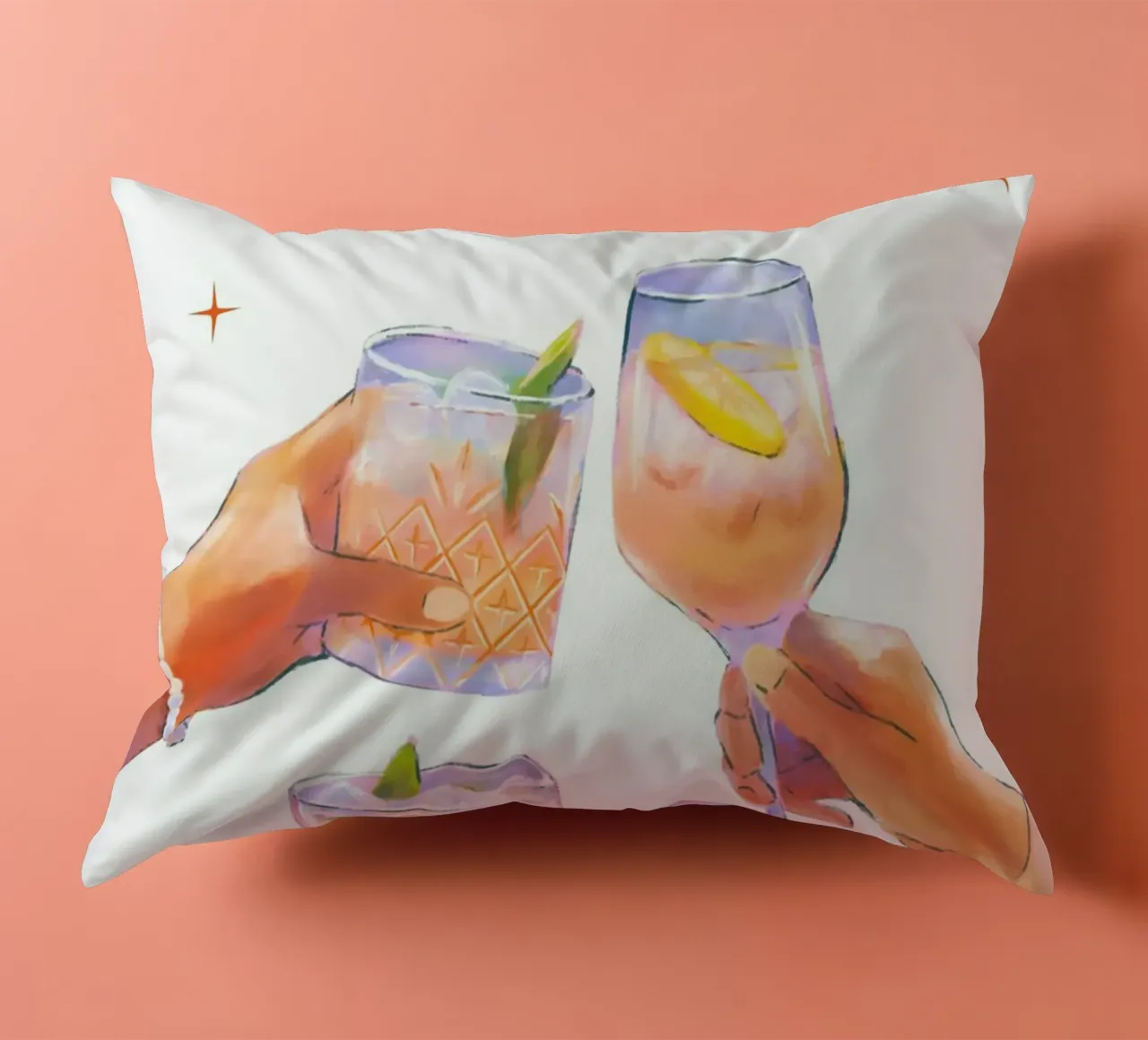 Prost, Cocktail, Bevande cuscino da pdigitalprints