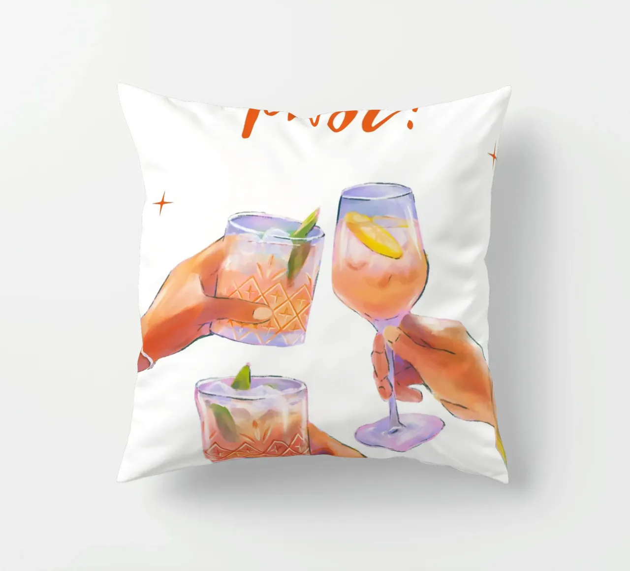 Prost, Cocktail, Bevande cuscino da pdigitalprints