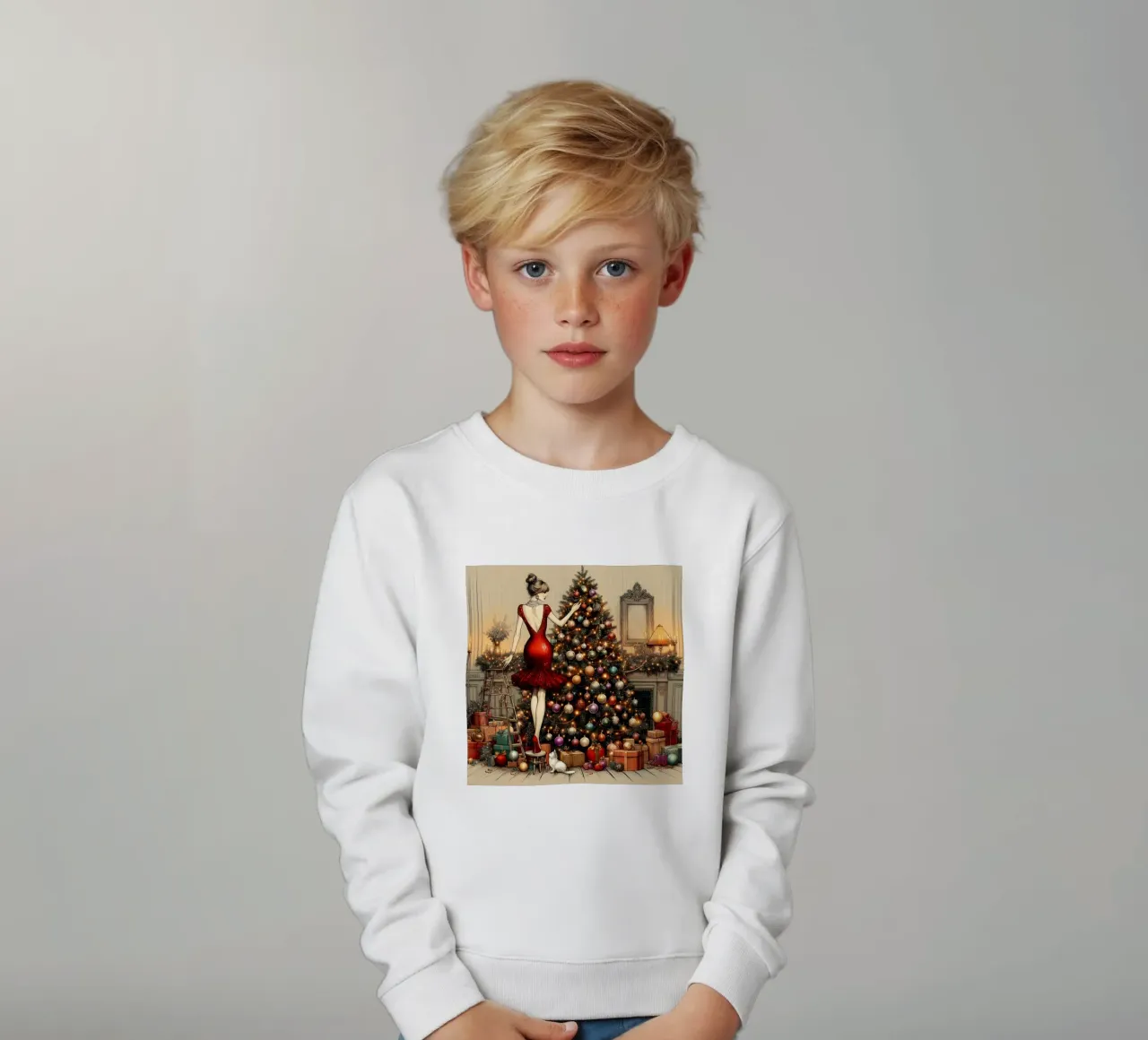 Ornamenti per l'albero di Natale felpa bambino da ARTOMATIC
