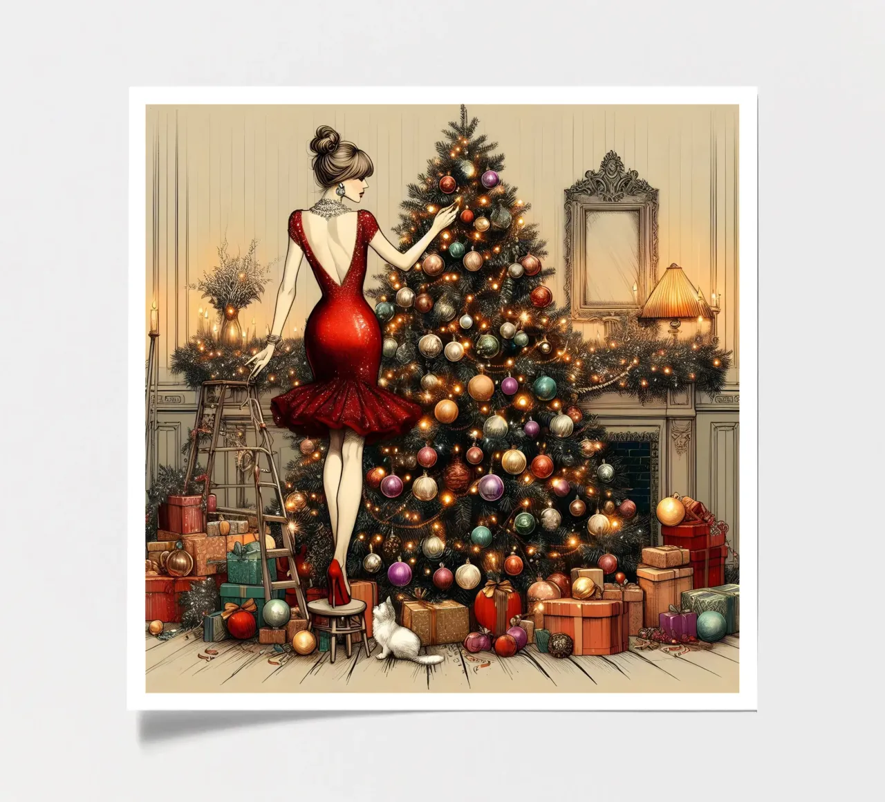 Christmas Tree Ornaments sticker sheet by ARTOMATIC