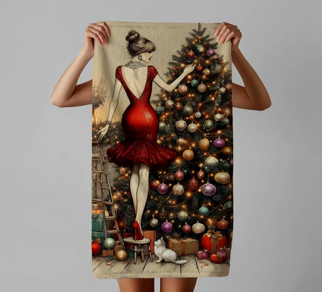 Ornamenti per l'albero di Natale asciugamano da bagno da ARTOMATIC