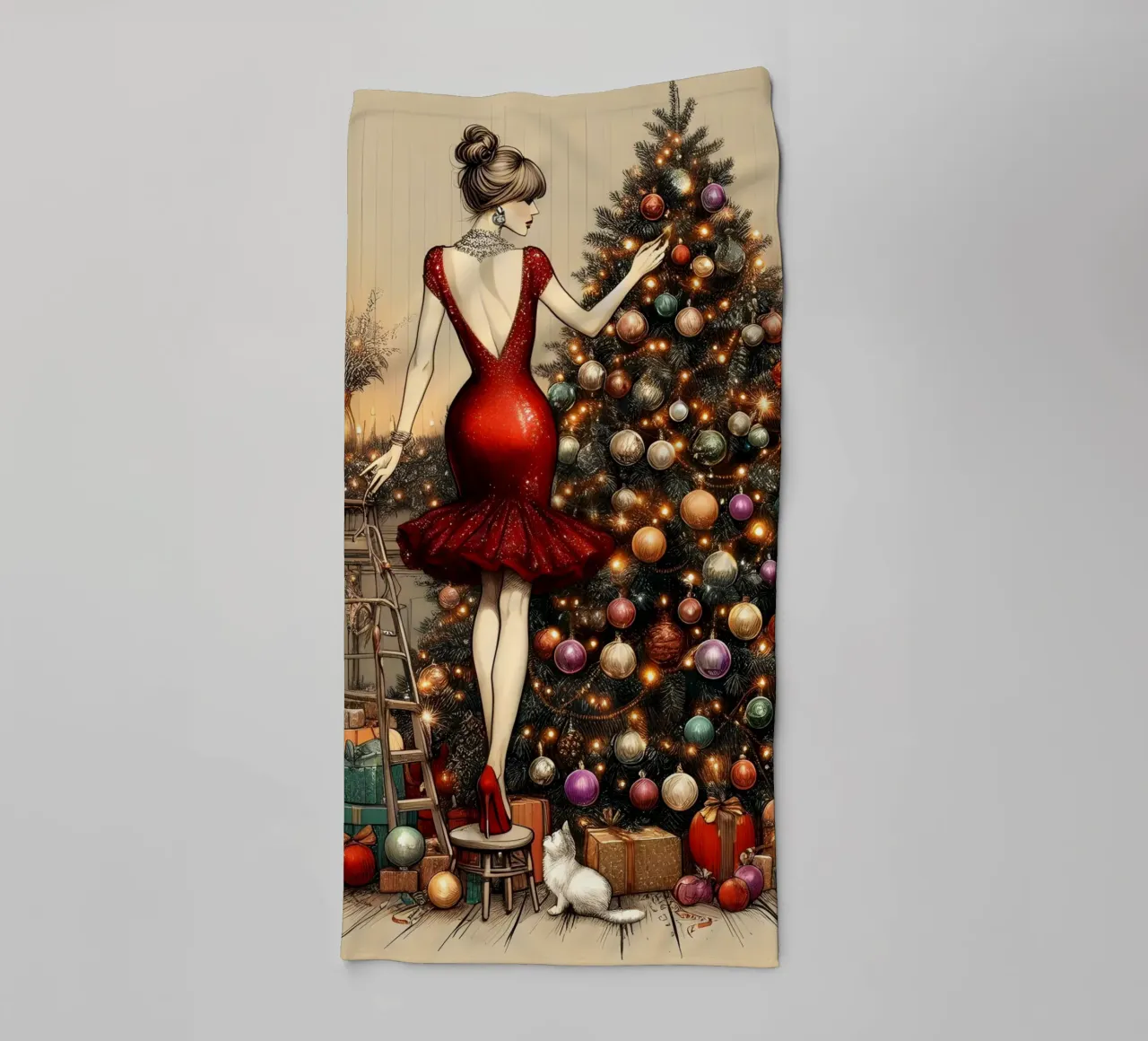 Ornamenti per l'albero di Natale asciugamano da bagno da ARTOMATIC