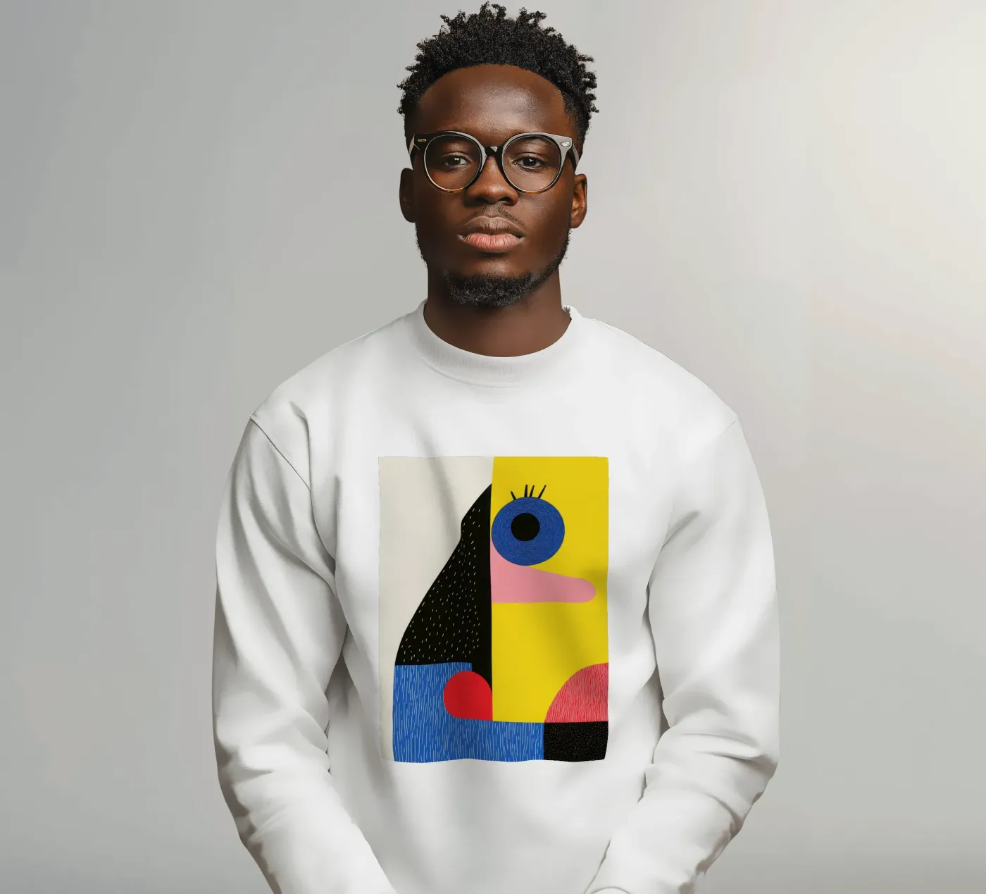 Facce geometriche felpa da Geometric