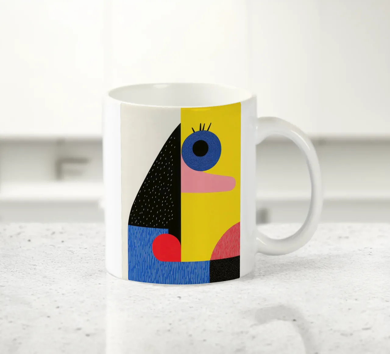 Facce geometriche tazza in ceramica da Geometric