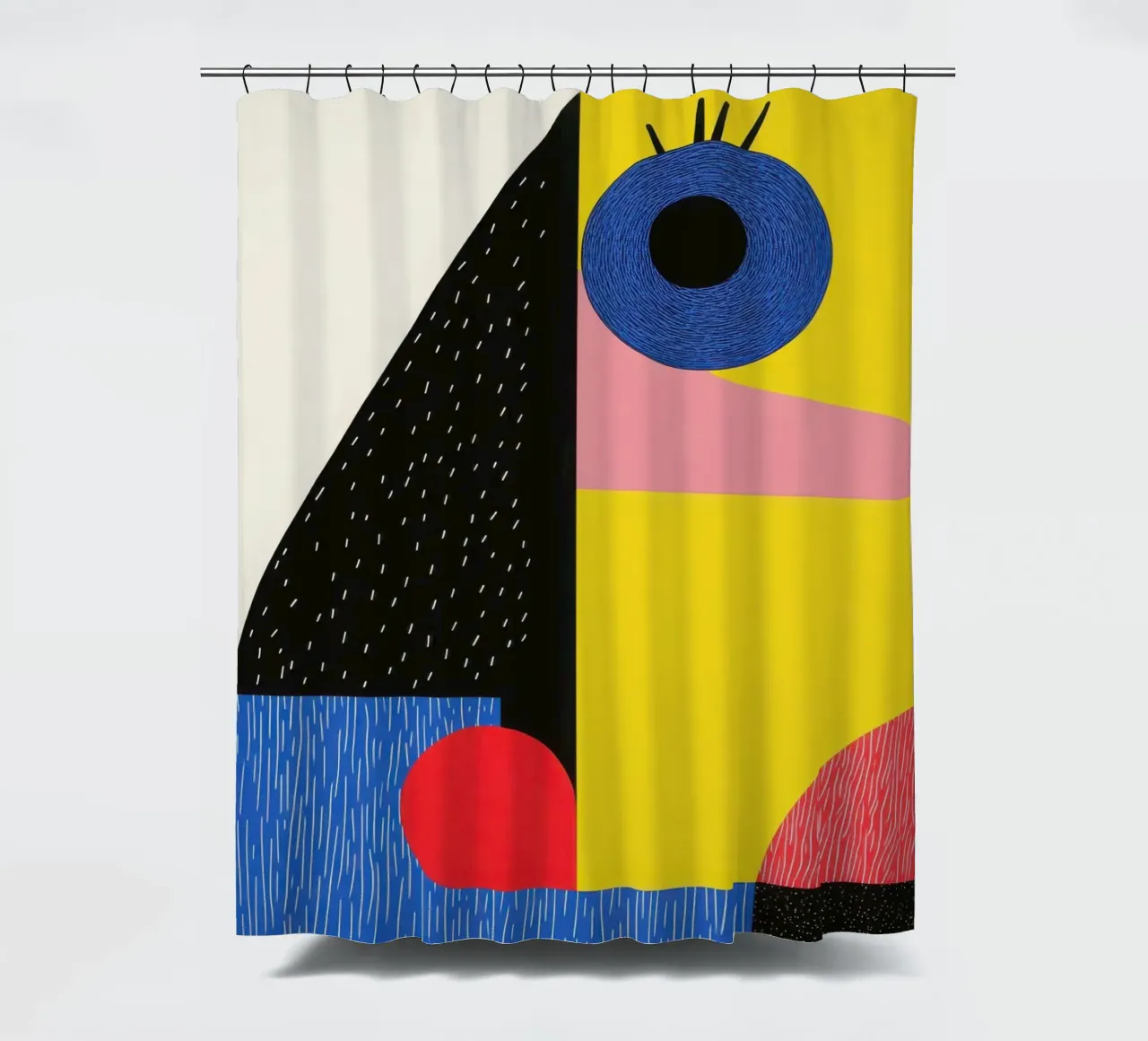 Facce geometriche tenda da doccia da Geometric