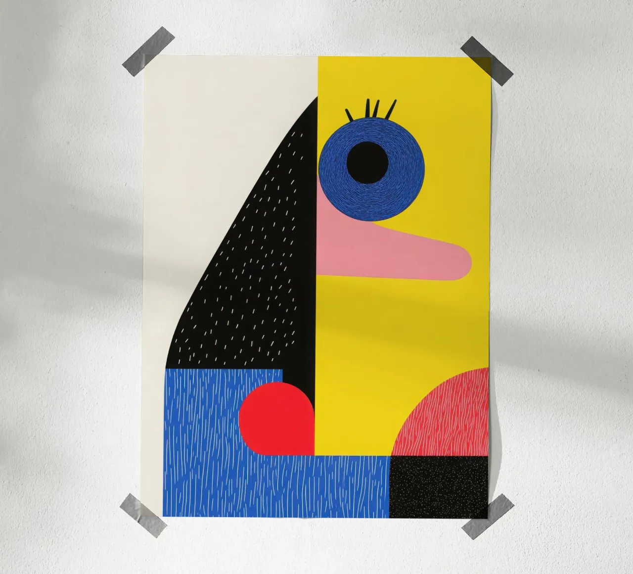 Geometric Faces poster by Geometric