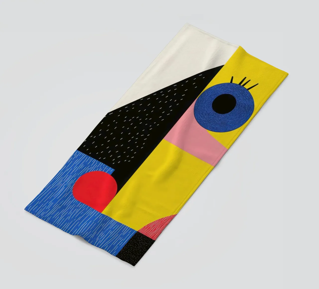 Facce geometriche telo mare da Geometric