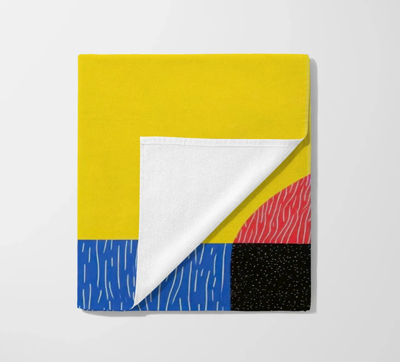 Facce geometriche telo mare da Geometric