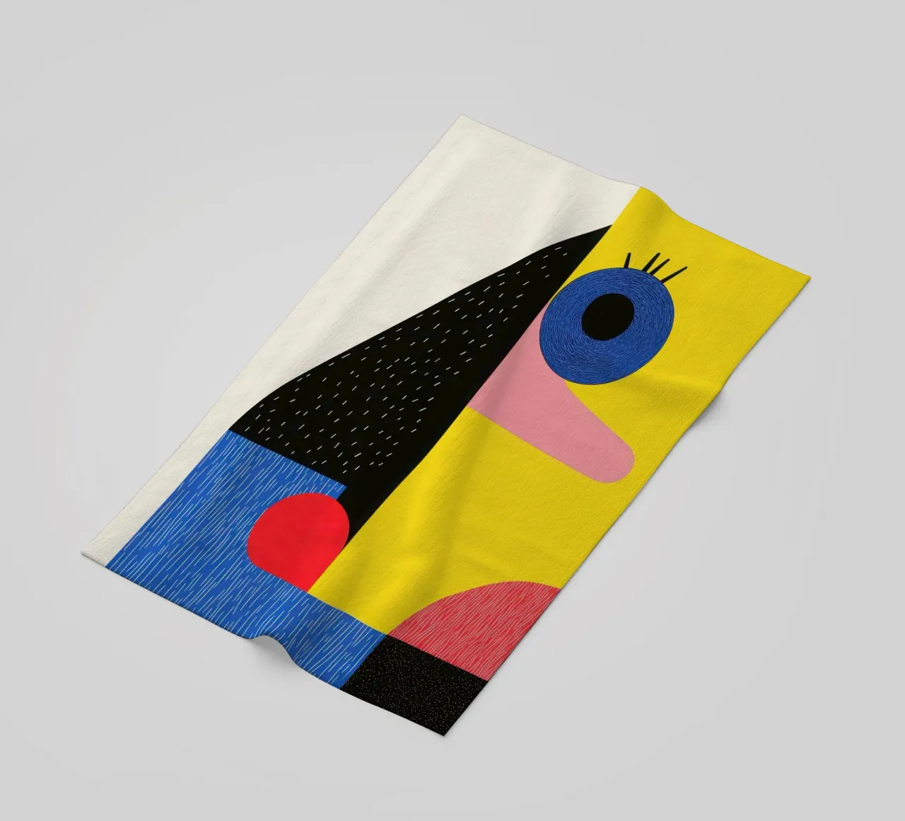 Facce geometriche telo mare da Geometric