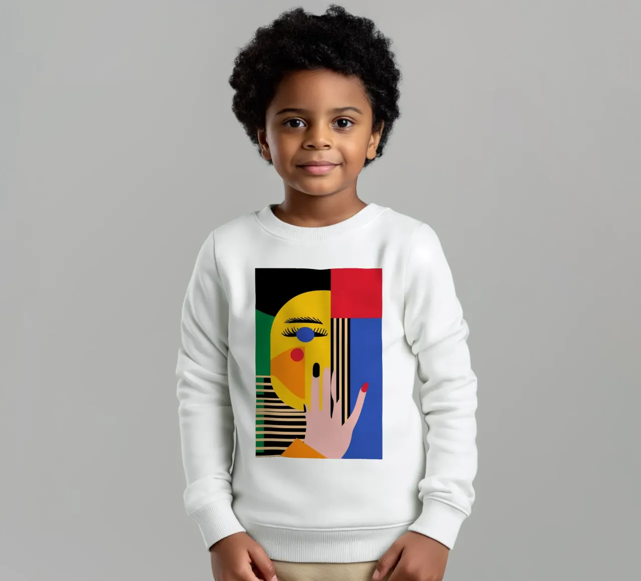 Visage Géométrique sweat enfant de Geometric