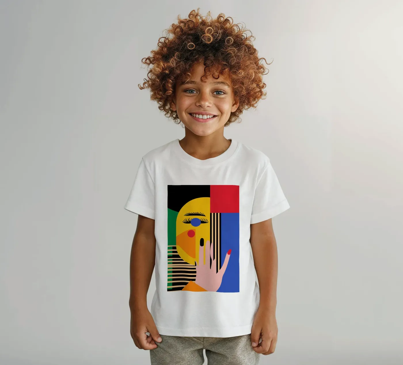Volto geometrico t-shirt bambini da Geometric