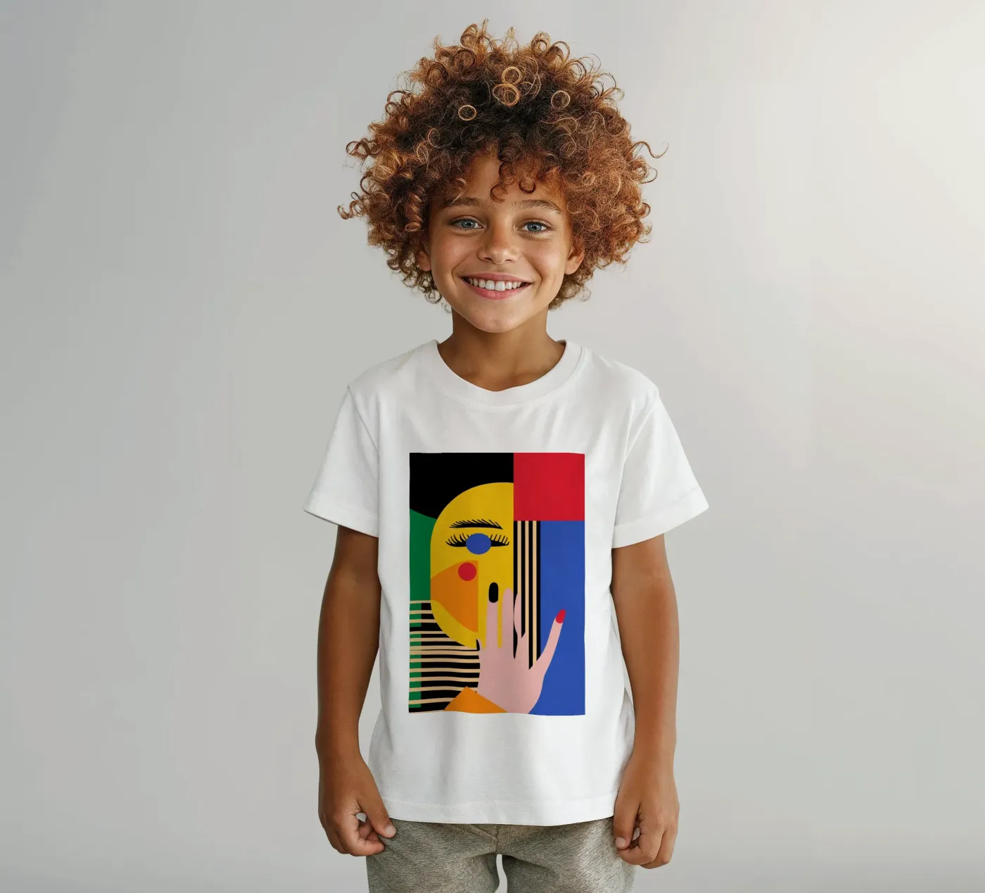 Volto geometrico t-shirt bambini da Geometric